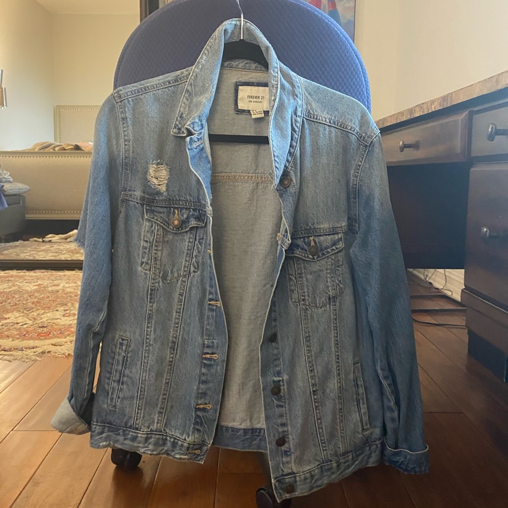 Denim ripped jacket